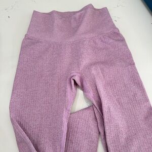 Royal Athletic Lilac Pink Purple Ribbed Leggings
